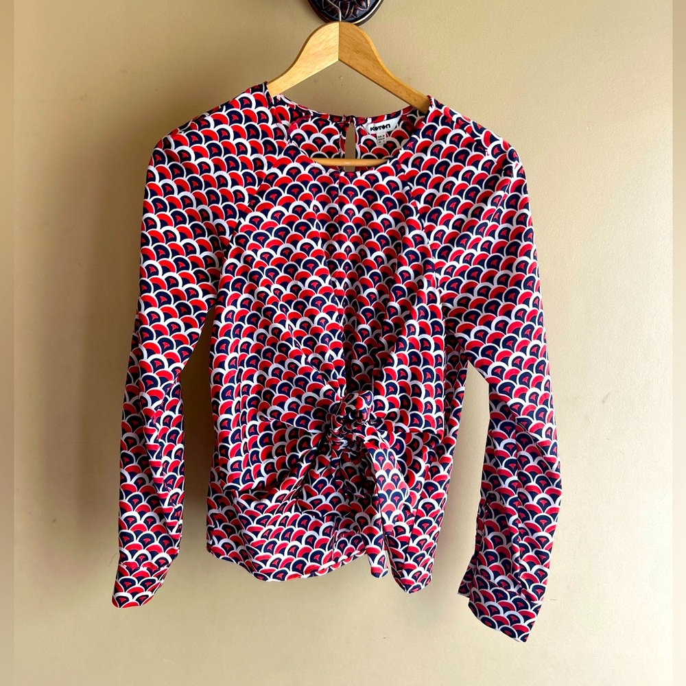 koton front tie blouse